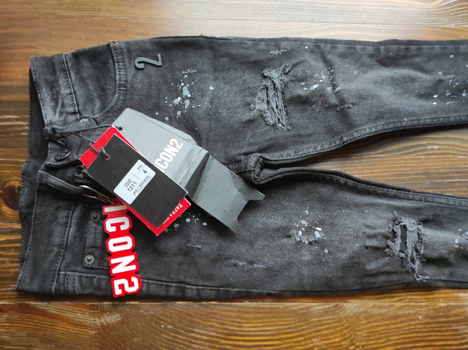 Kadın Siyah Denim  Kot Pantolon 4 numara dir - Görsel 3