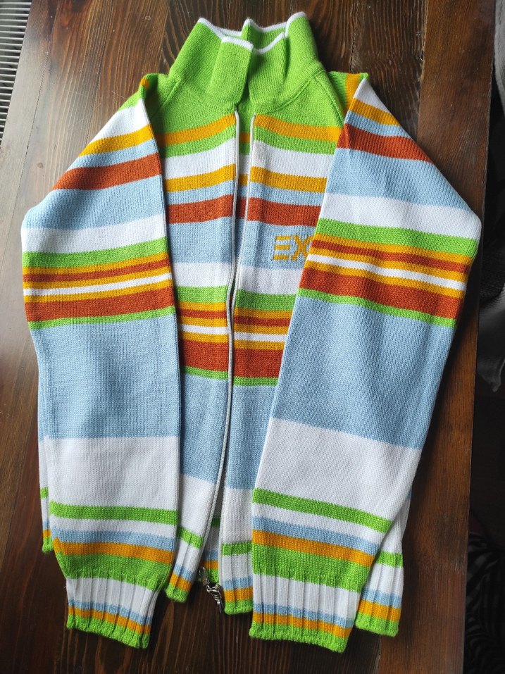 Çizgili Renkli  Çocuk Triko Kazak - Görsel 3