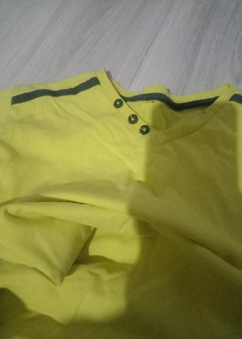 Sarı Düğmeli Erkek Polo Tişört