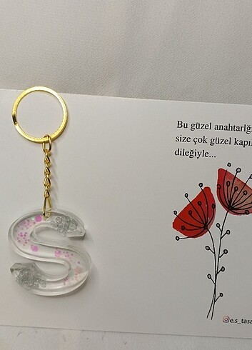 Epoksi harf anahtarlık  - Görsel 2