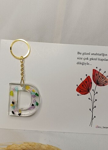 Epoksi harf anahtarlık  - Görsel 3