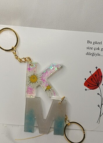 Epoksi harf anahtarlık  - Görsel 5