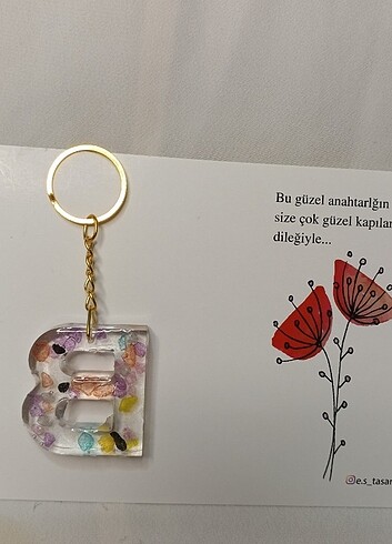 Epoksi harf anahtarlık  - Görsel 8