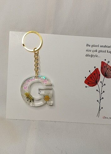 Epoksi harf anahtarlık  - Görsel 9