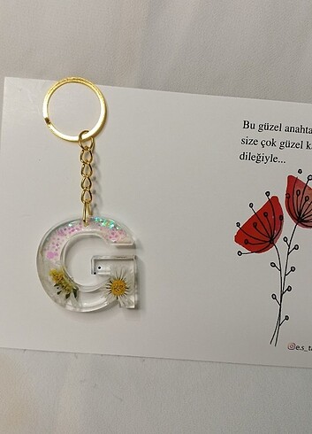 Epoksi harf anahtarlık  - Görsel 10