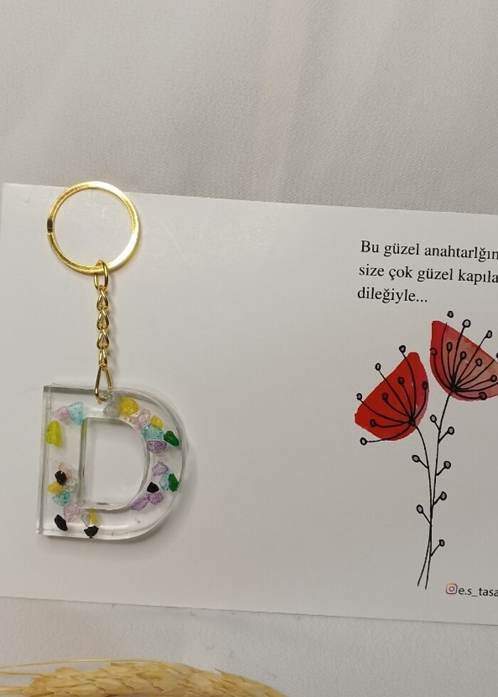 Epoksi harf anahtarlık  - Görsel 3