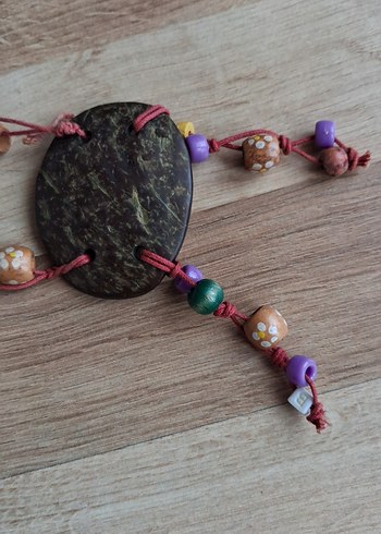 Uzun Çok Renkli Boncuklu Bohem Kolye - Görsel 2