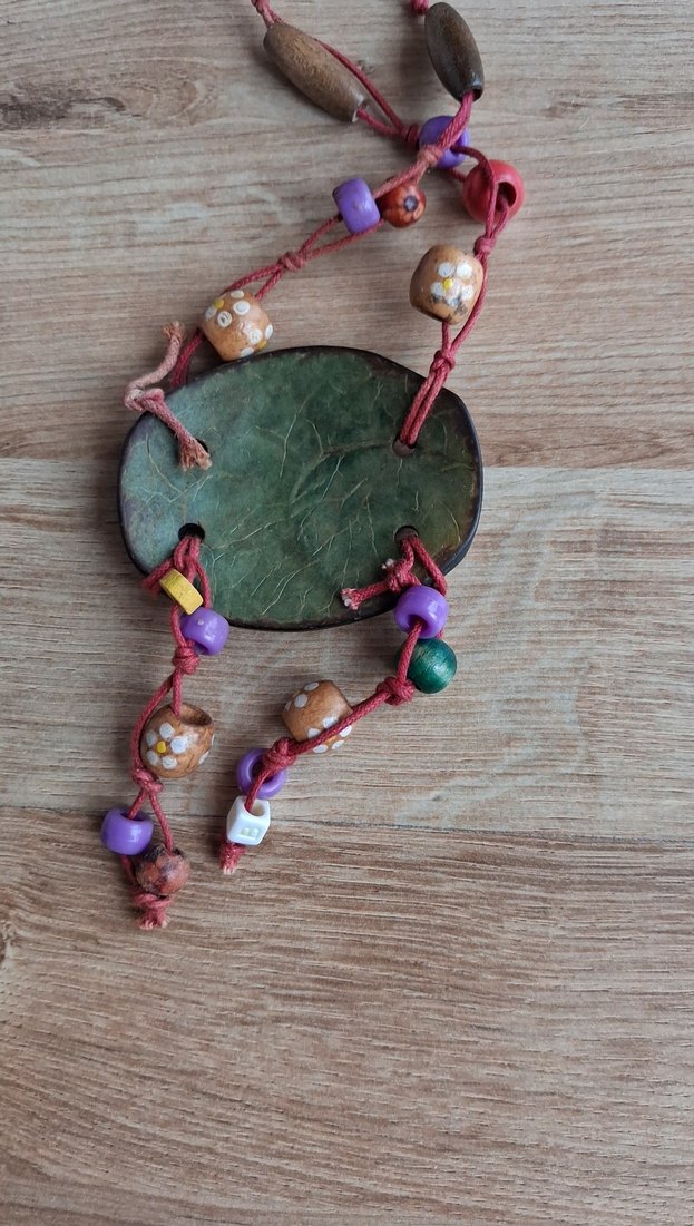 Uzun Çok Renkli Boncuklu Bohem Kolye - Görsel 4