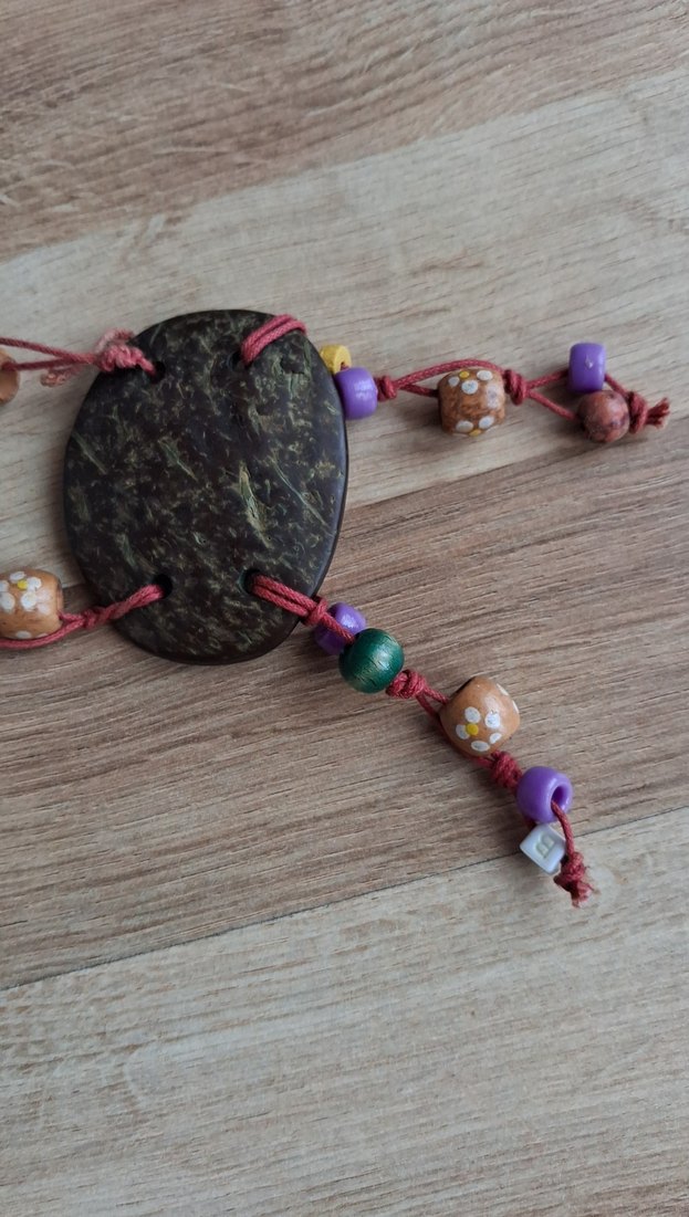 Uzun Çok Renkli Boncuklu Bohem Kolye - Görsel 2