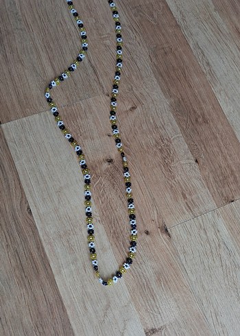 Çok Renkli Boncuklu çiçek motiflii Kadın Kolye - Görsel 2