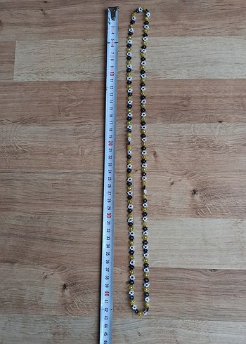 Çok Renkli Boncuklu çiçek motiflii Kadın Kolye - Görsel 3