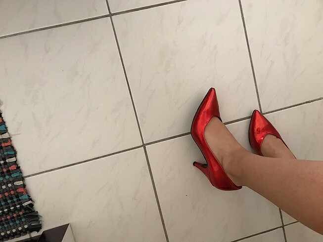 39 Beden kırmızı Renk Topuklu ayakkabı