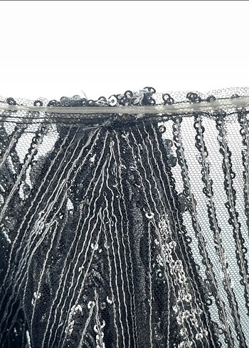 Sarkıt Detaylı  pullu Gri Uzun Tulum - Görsel 4