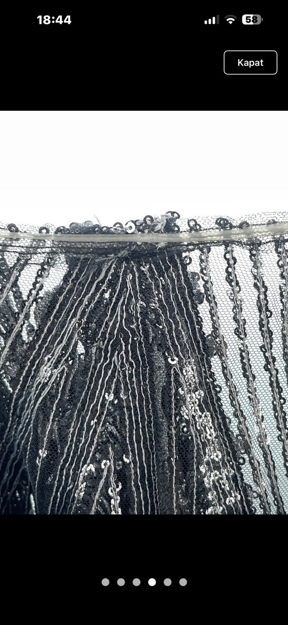 Sarkıt Detaylı  pullu Gri Uzun Tulum - Görsel 4