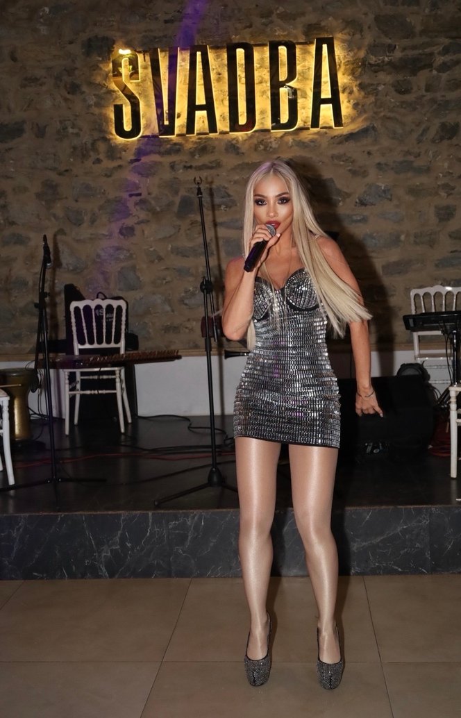 Siyah Mini taşlı  Elbise yurtdışı - Görsel 3