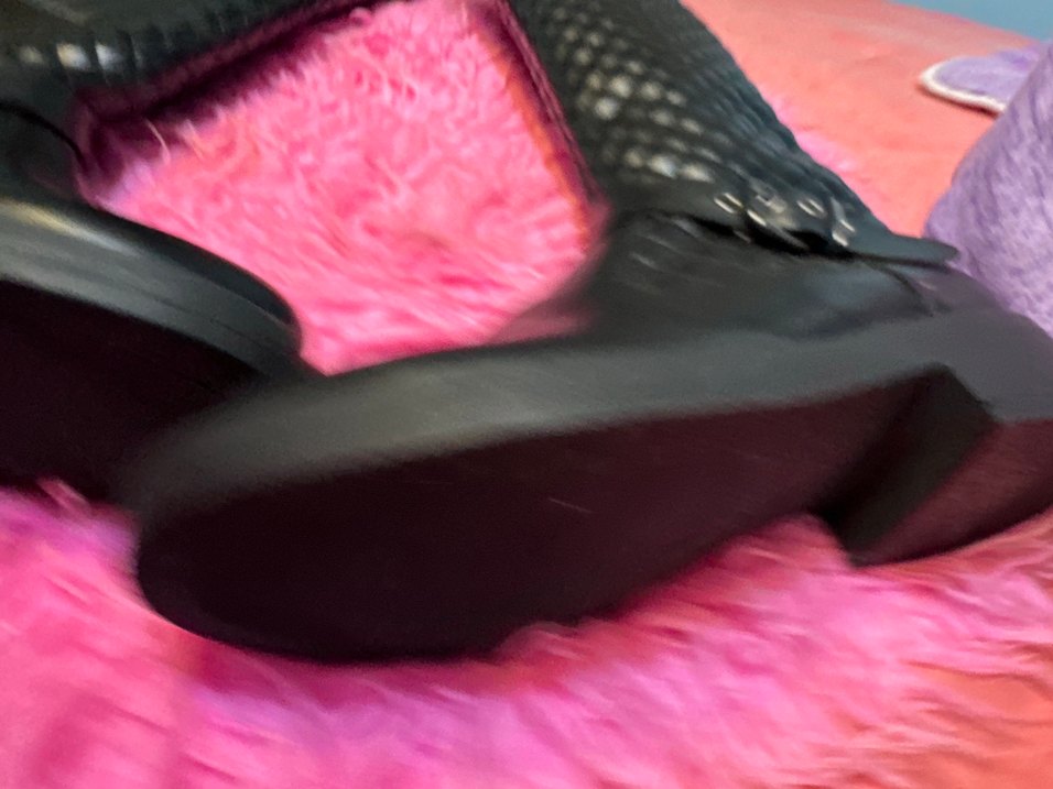 Siyah Yılan Desenli Deri görünümlü Çizme - Görsel 5