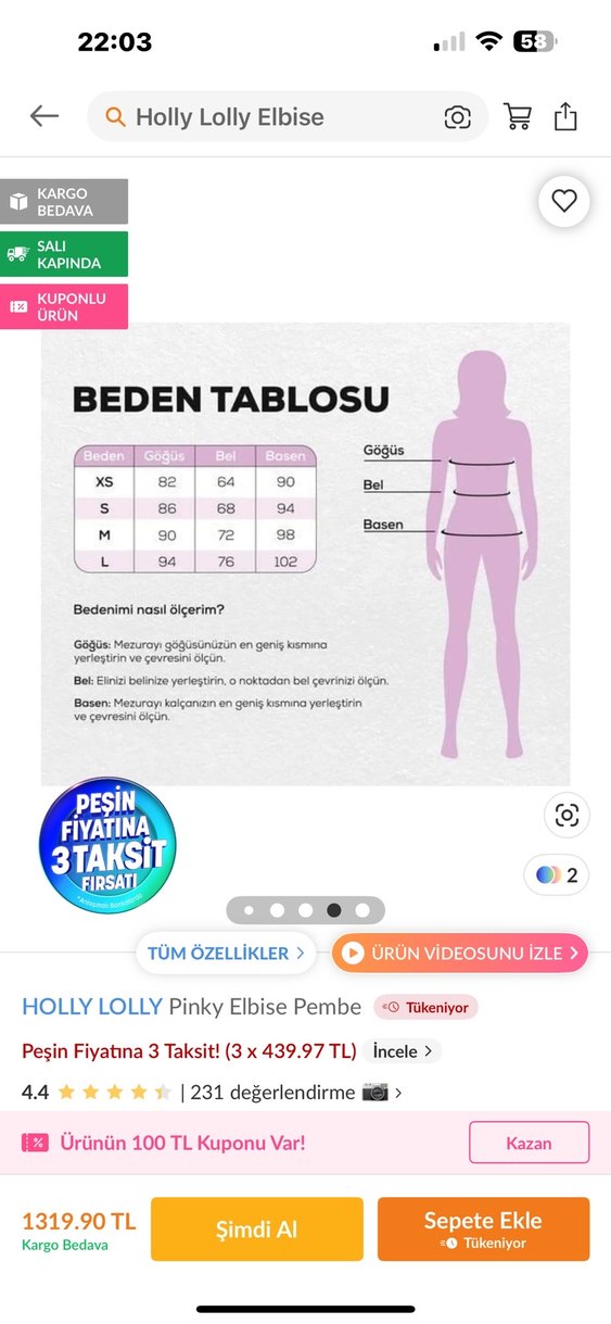 Holly Lolly Pembe Mini Elbise - Görsel 4