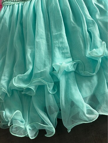 Yeni nil yeşili elbise ithal - Görsel 3