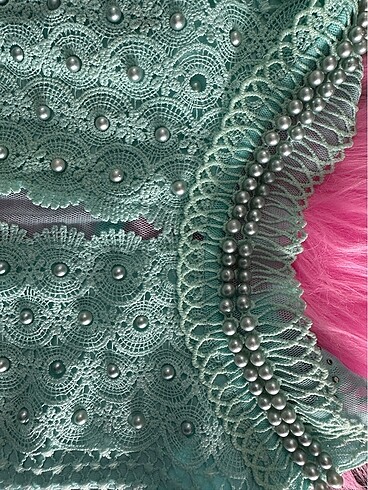 Yeni nil yeşili elbise ithal - Görsel 4