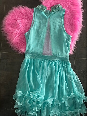 Yeni nil yeşili elbise ithal - Görsel 6