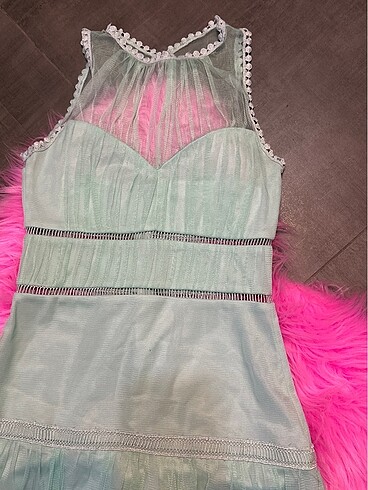 xs Beden Trendyol yeni mint elbise