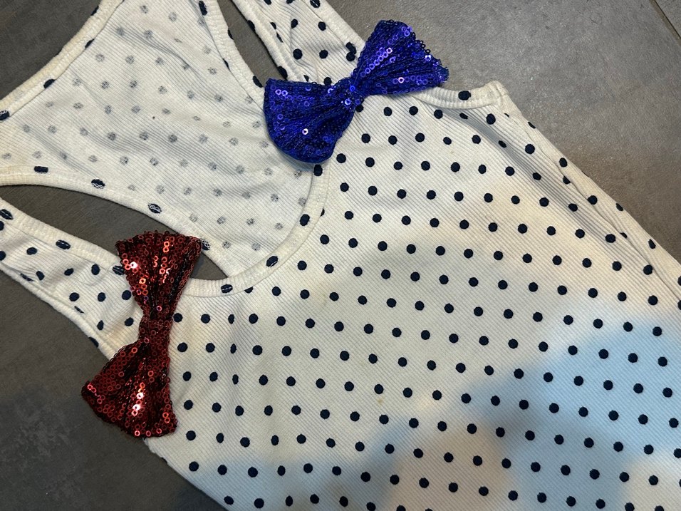 Renkli Puantiyeli  Fiyonklu bluz - Görsel 3