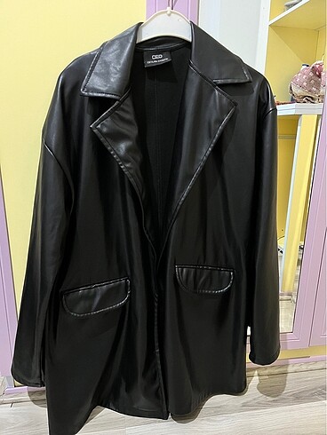 universal Beden Deri blazer ceket