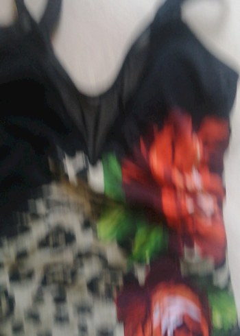 Çiçek ve Leopar Desenli Mini Mayo - Görsel 3