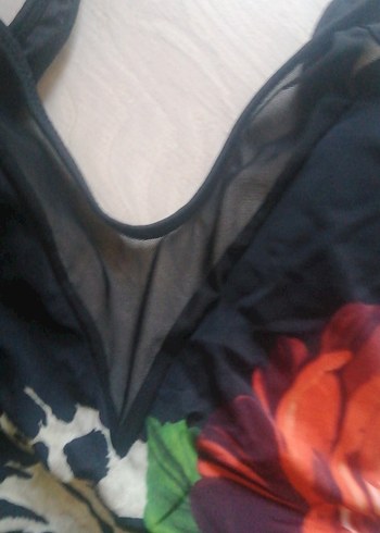 Çiçek ve Leopar Desenli Mini Mayo - Görsel 5