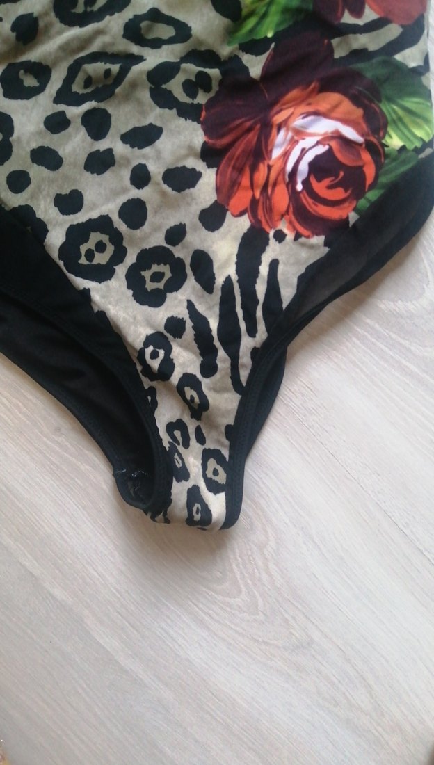 Çiçek ve Leopar Desenli Mini Mayo - Görsel 4