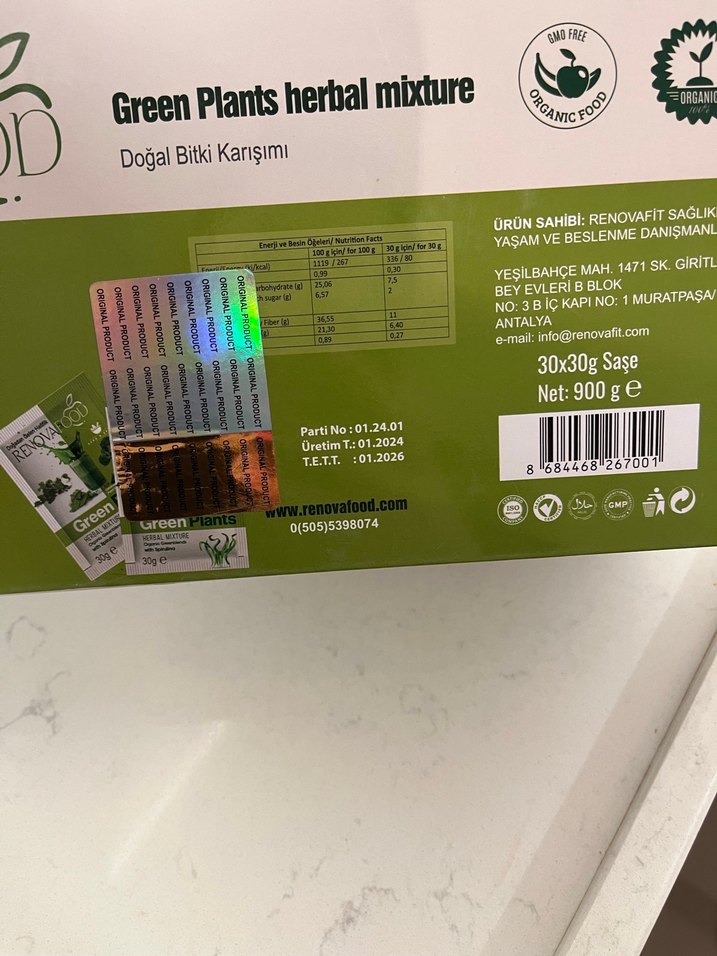 Renovafood Green Plants Bitkisel Karışım - Görsel 3