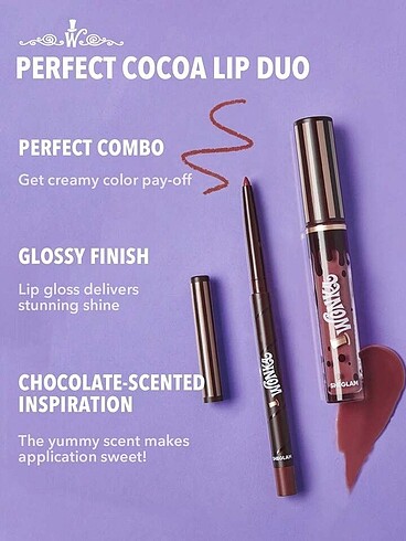 Beden beyaz Renk Sheglam Willy Wonka Cocoa Kiss Lip Duo