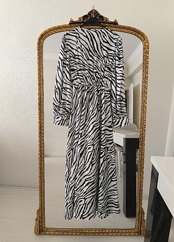 38 Beden Zebra Elbise