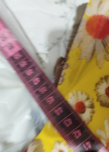 Sarı Çiçek Desenli Kolsuz Elbise - Görsel 6