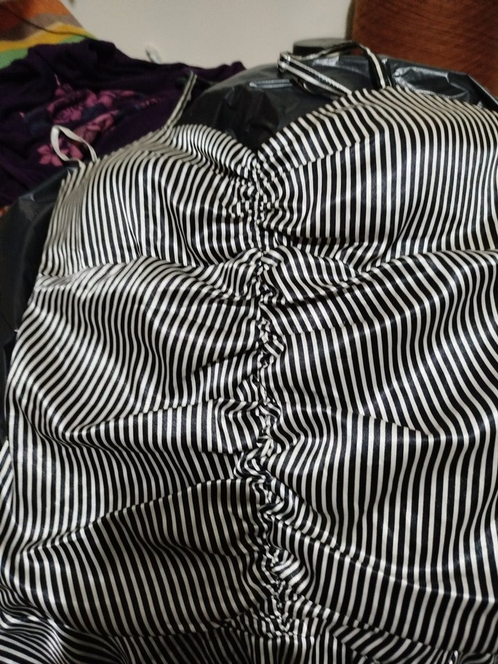 Zebra Desenli Pilili Midi elbise askılı - Görsel 4