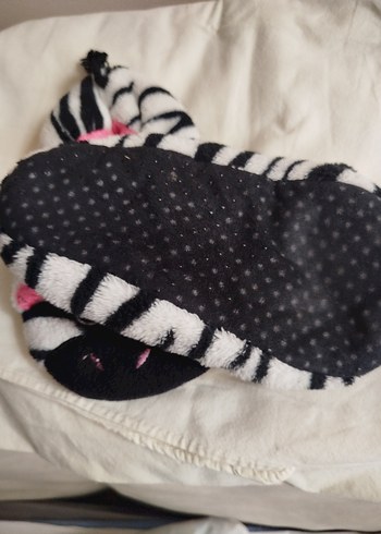 Kızlar için Renkli Zebra Desenli Sıcak Terlik - Görsel 3