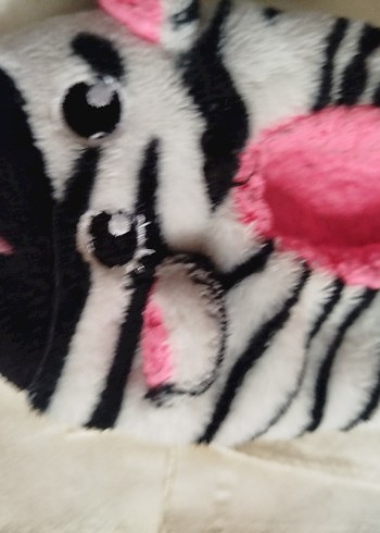 Kızlar için Renkli Zebra Desenli Sıcak Terlik - Görsel 2