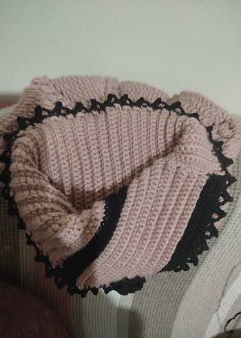 Örgü Bohem Kadın Bere - Pembe - Görsel 6