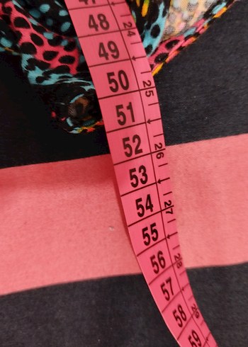 Renkli Batik Desenli Tunik belden lastikli ölçüleri vardır - Görsel 4