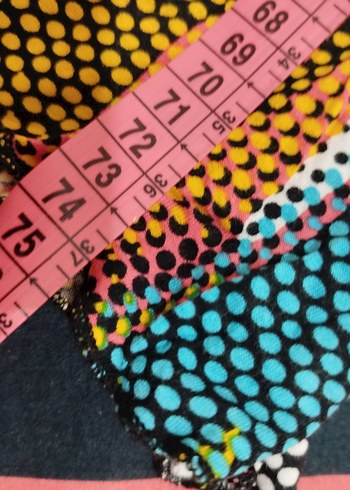 Renkli Batik Desenli Tunik belden lastikli ölçüleri vardır - Görsel 5