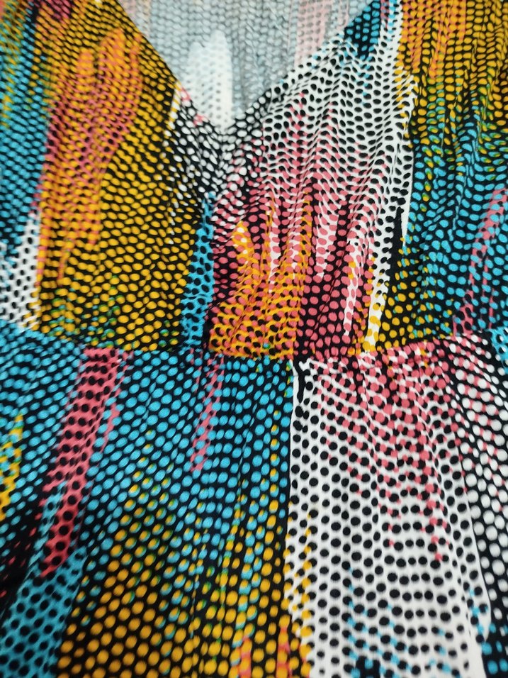 Renkli Batik Desenli Tunik belden lastikli ölçüleri vardır - Görsel 2