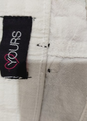 Beyaz Keten Mini Rahat Kesim Şort ölçüleri vardır - Görsel 4