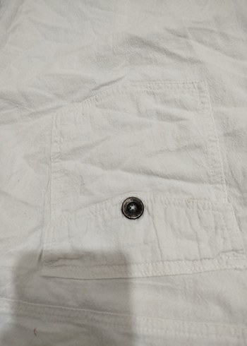 Beyaz Keten Mini Rahat Kesim Şort ölçüleri vardır - Görsel 9