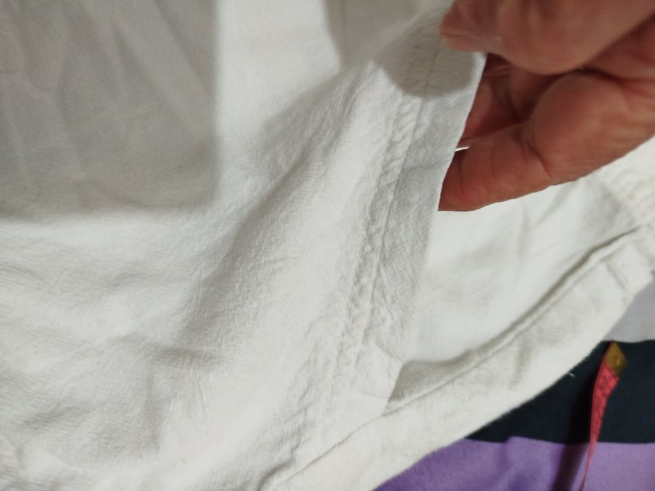 Beyaz Keten Mini Rahat Kesim Şort ölçüleri vardır - Görsel 3