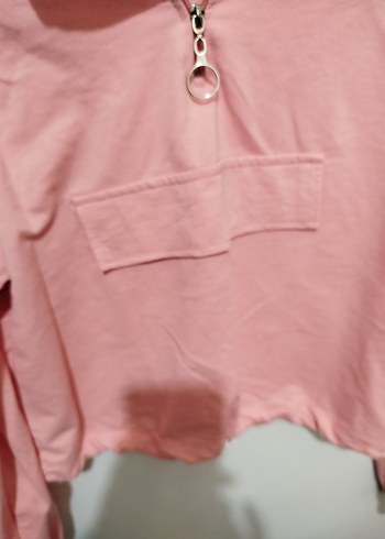 m Beden Pembe Mini Sweatshirt