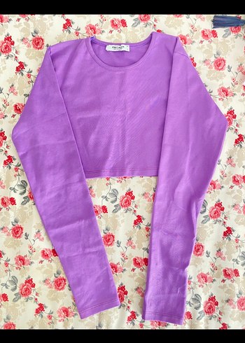 Mor uzun kollu crop