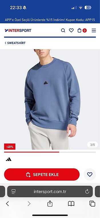 Adidas unisex sweat