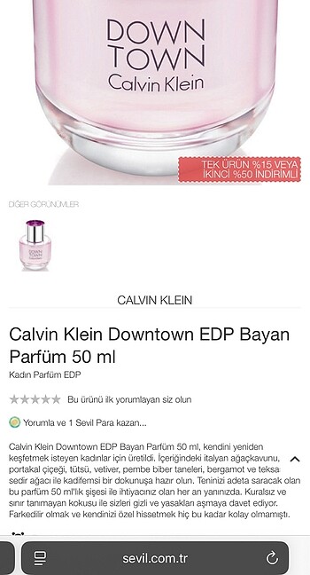 Beden Calvin klein parfüm