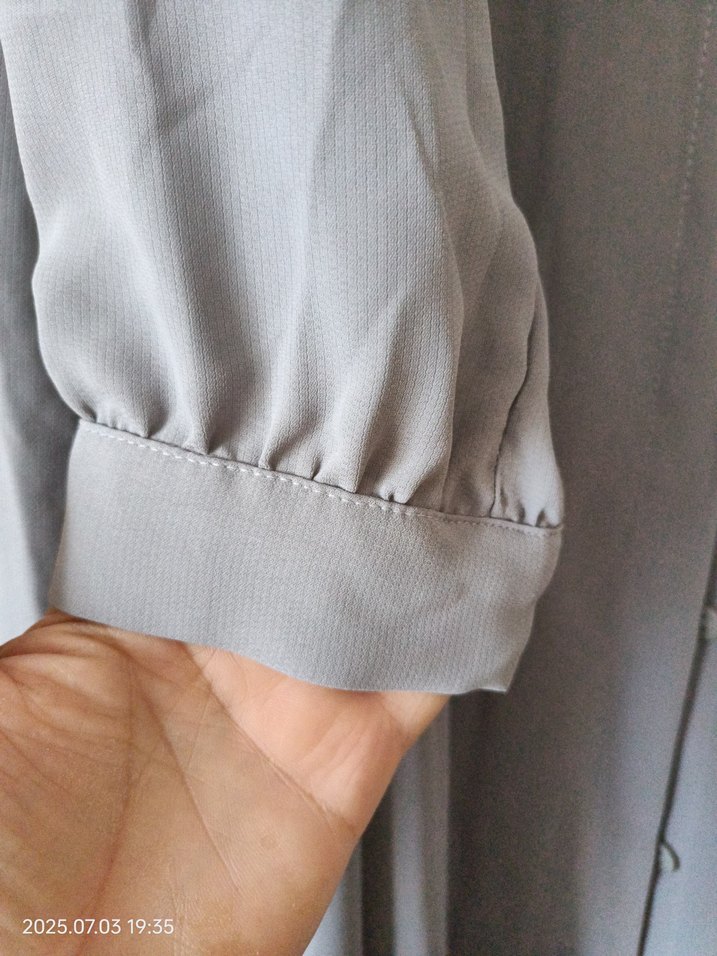 Gri Uzun Kollu Kadın tunik - Görsel 2