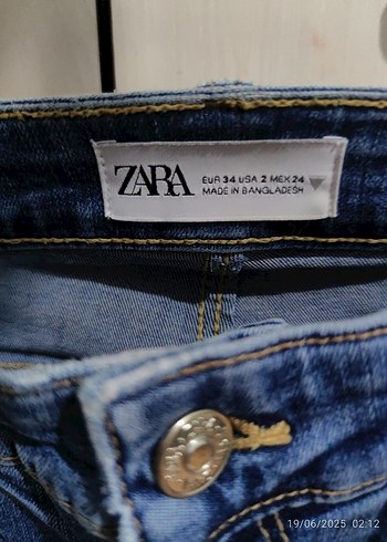 Zara Mavi Denim Kadın Skinny Jean